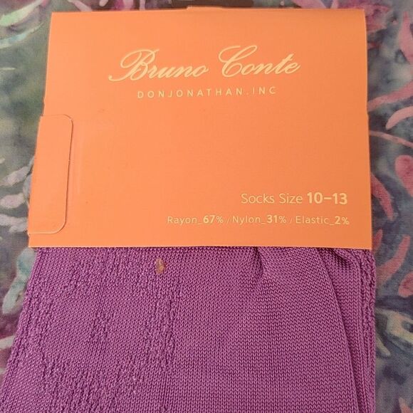 BRUNO CONTE MEN'S SILKY DRESS SOCK FASHION COLORS. - Picture 4 of 4